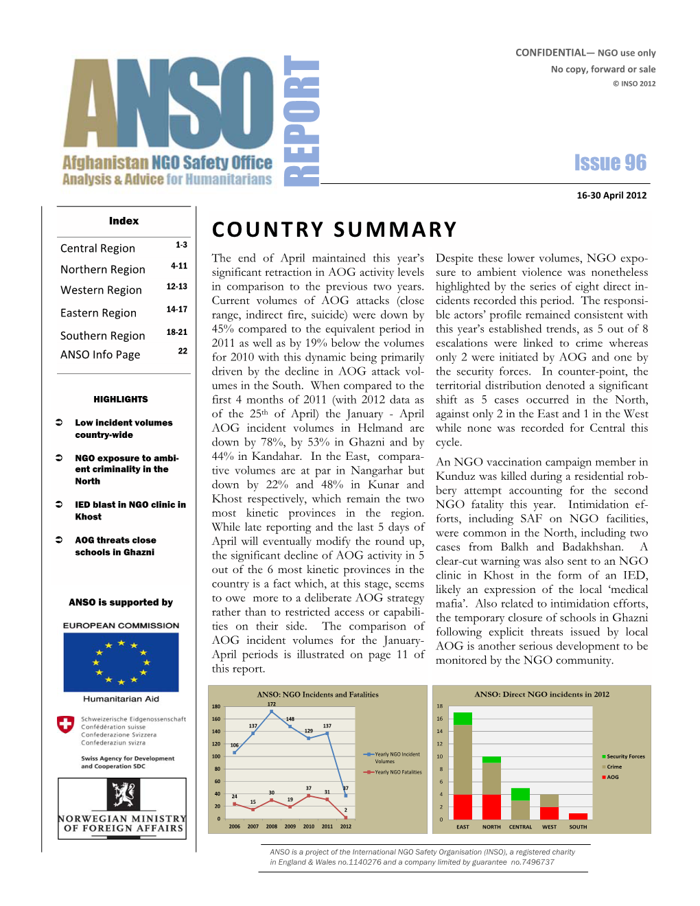 The ANSO Report (16-30 April 2012)