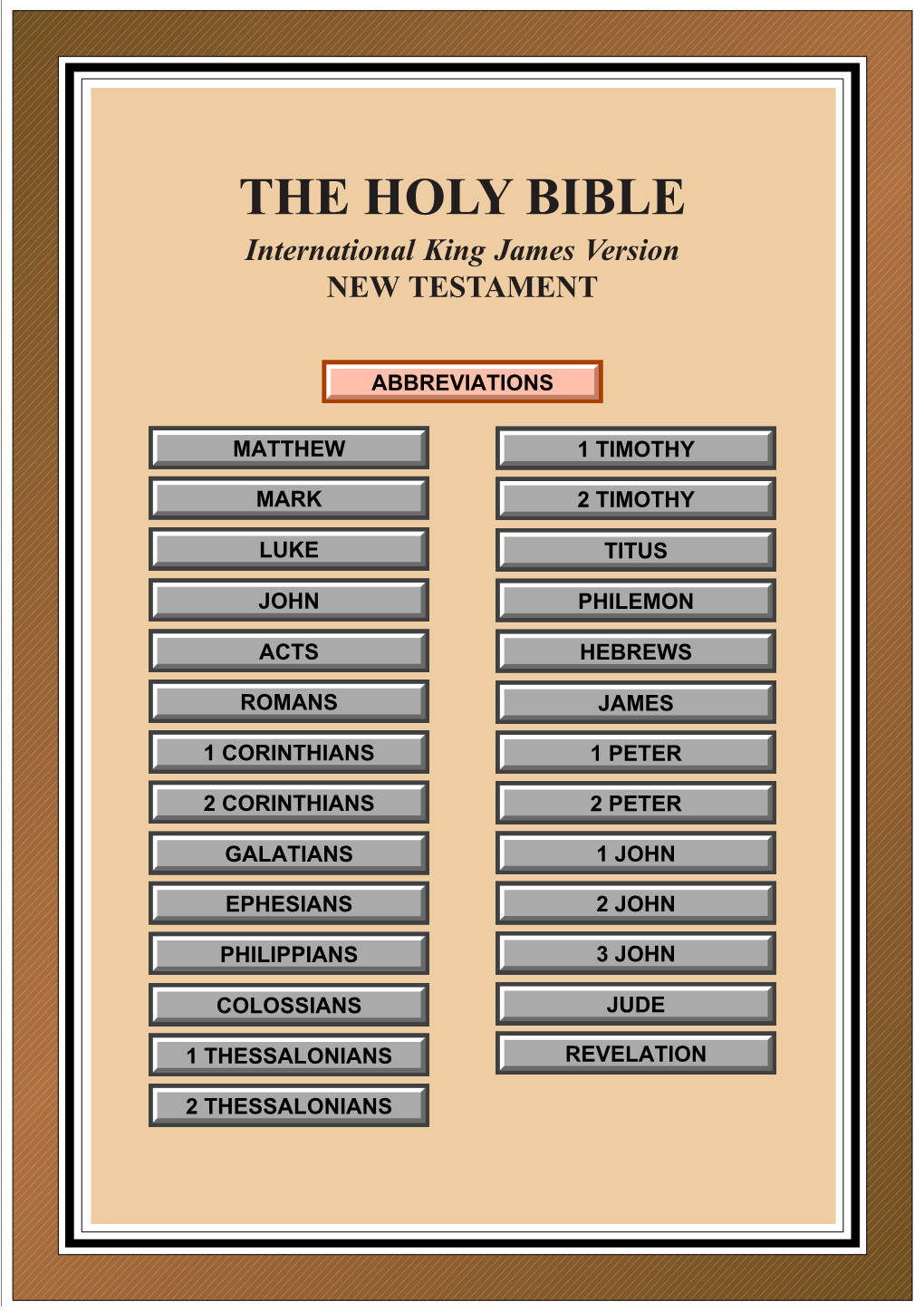 NEW TESTAMENT 2 International King James Version