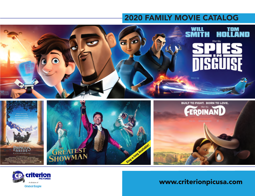 2020 Family Movie Catalog