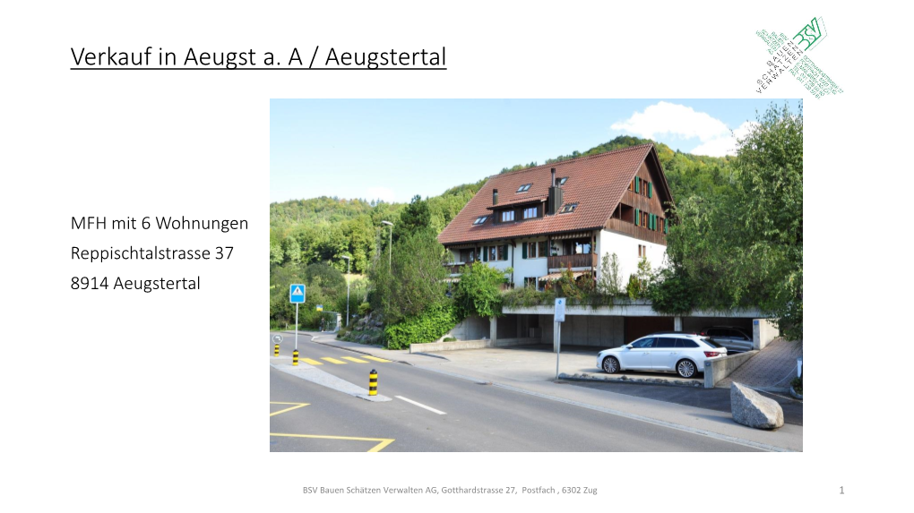 Verkauf in Aeugst A. a / Aeugstertal