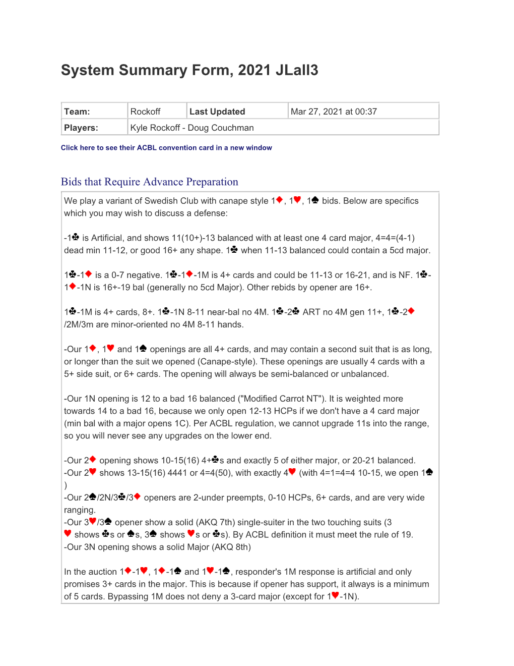 System Summary Form, 2021 Jlall3