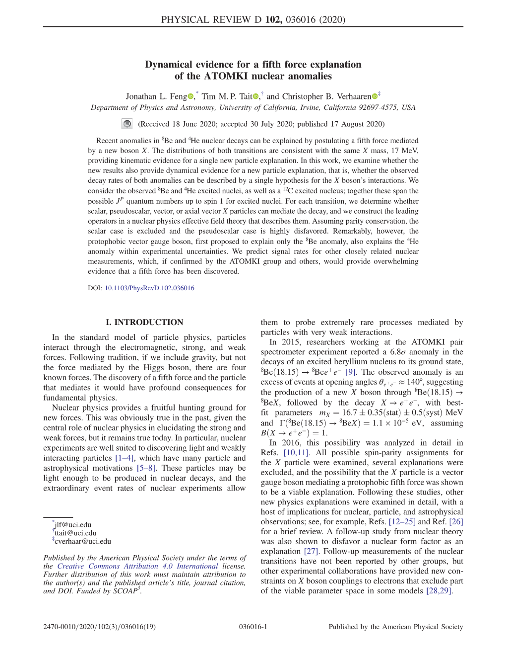 Dynamical Evidence for a Fifth Force Explanation of the ATOMKI Nuclear Anomalies