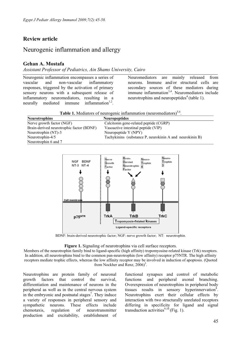 Neurogenic Inflammation and Allergy