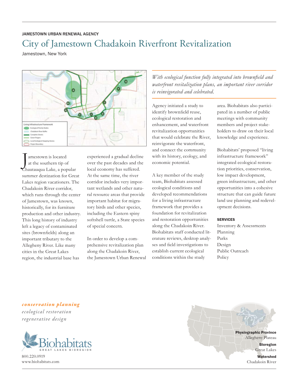 City of Jamestown Chadakoin Riverfront Revitalization