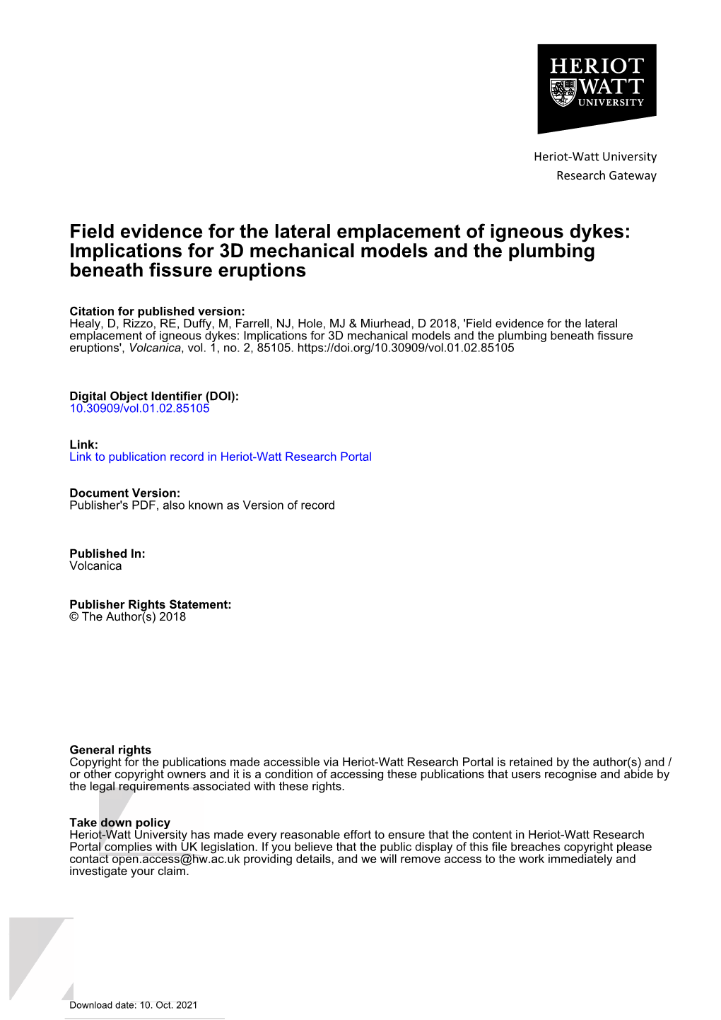 Field Evidence for the Lateral Emplacement of Igneous Dykes