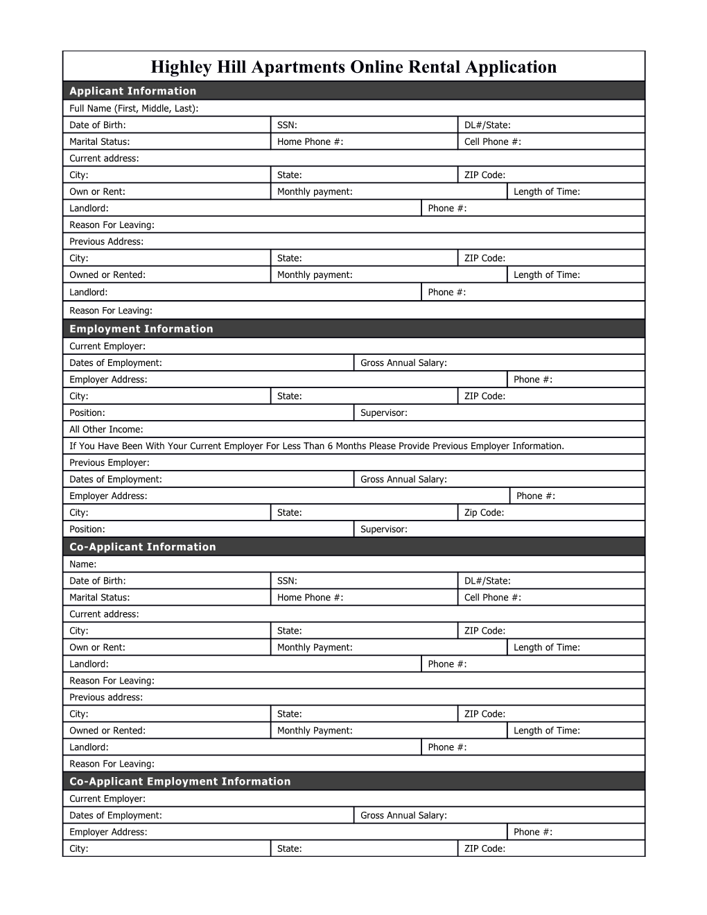 Applicant Information s1