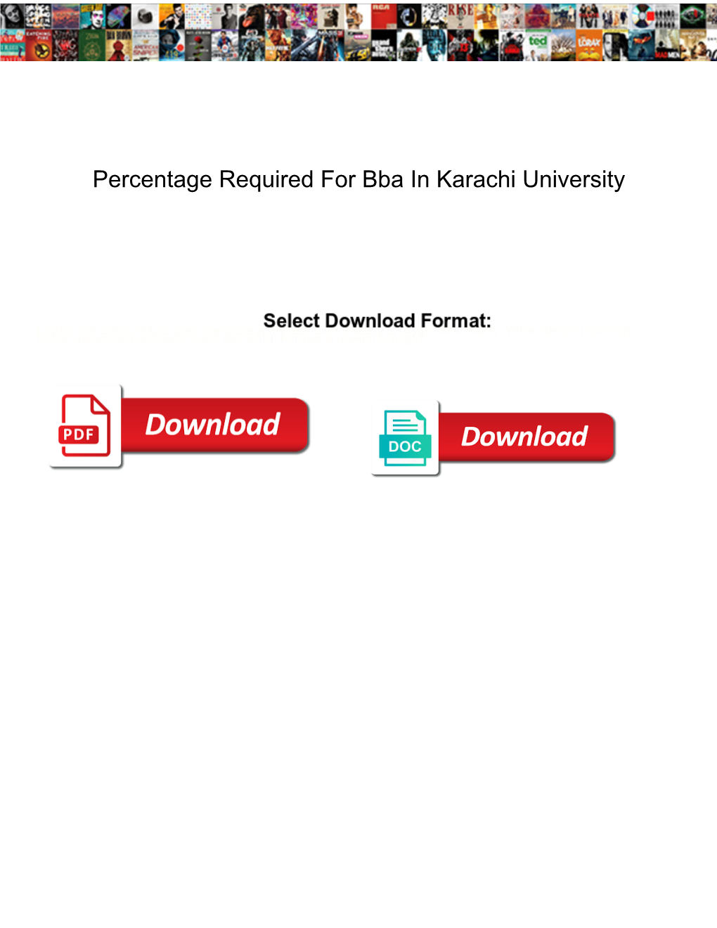 Percentage Required for Bba in Karachi University