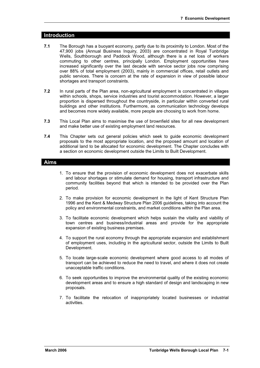 Chapter 7: Economic Development