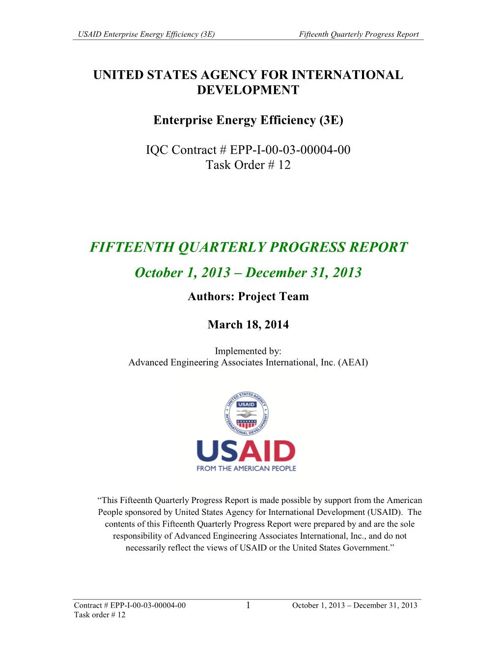 United States Agency for International Development