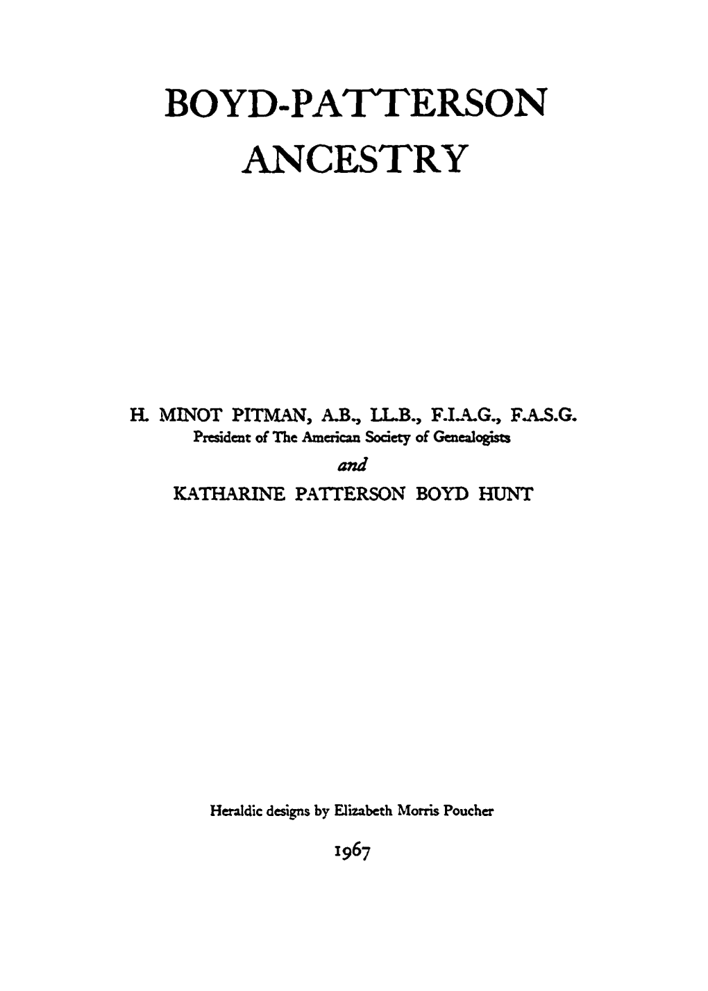 Boyd-Patterson Ancestry
