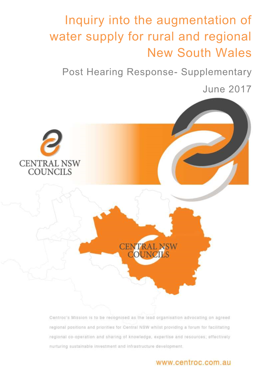 Inquiry Into the Augmentation of Water Supply for Rural and Regional New South Wales Post Hearing Response- Supplementary June 2017