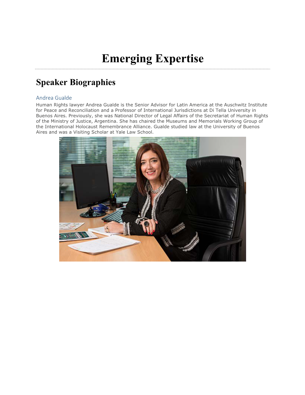 Emerging Expertise