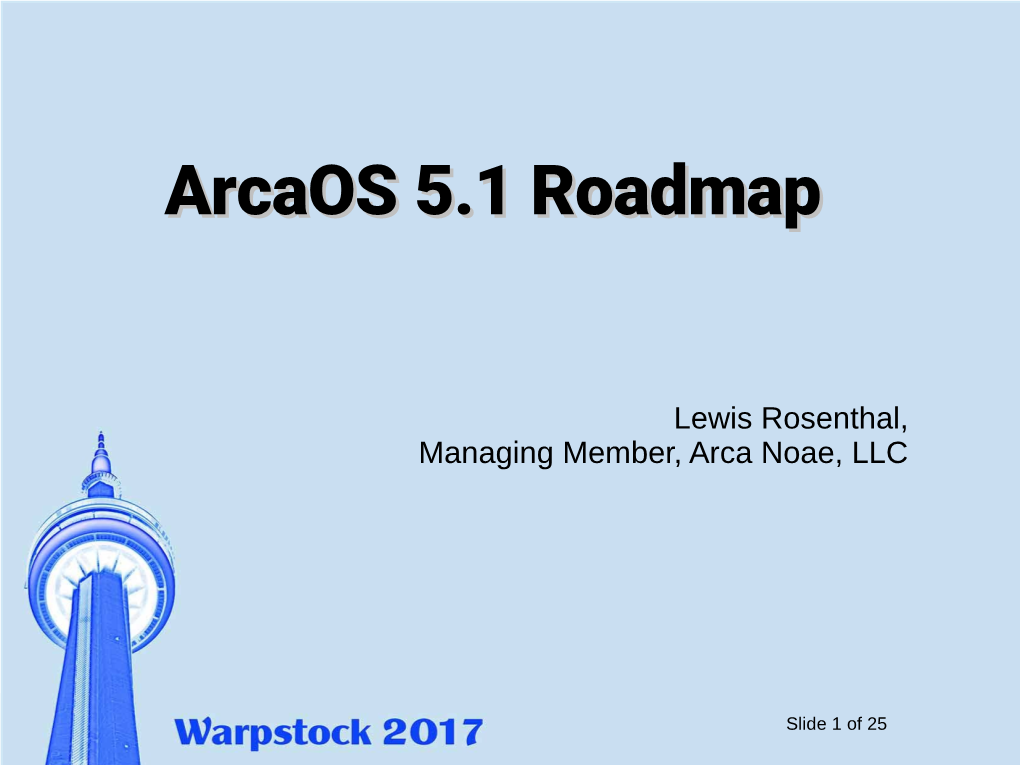 Arcaos 5.1 Roadmap