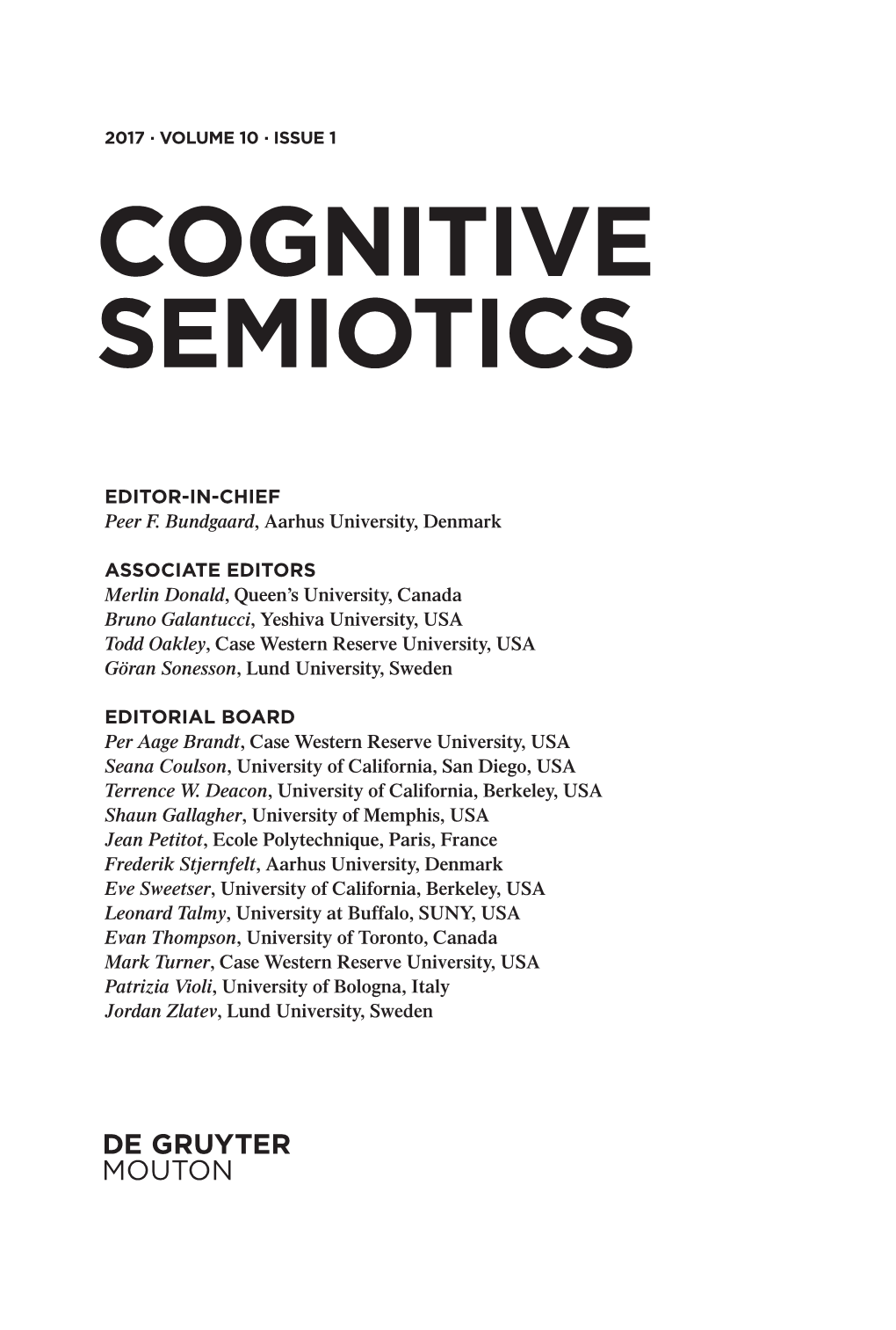 Cognitive Semiotics