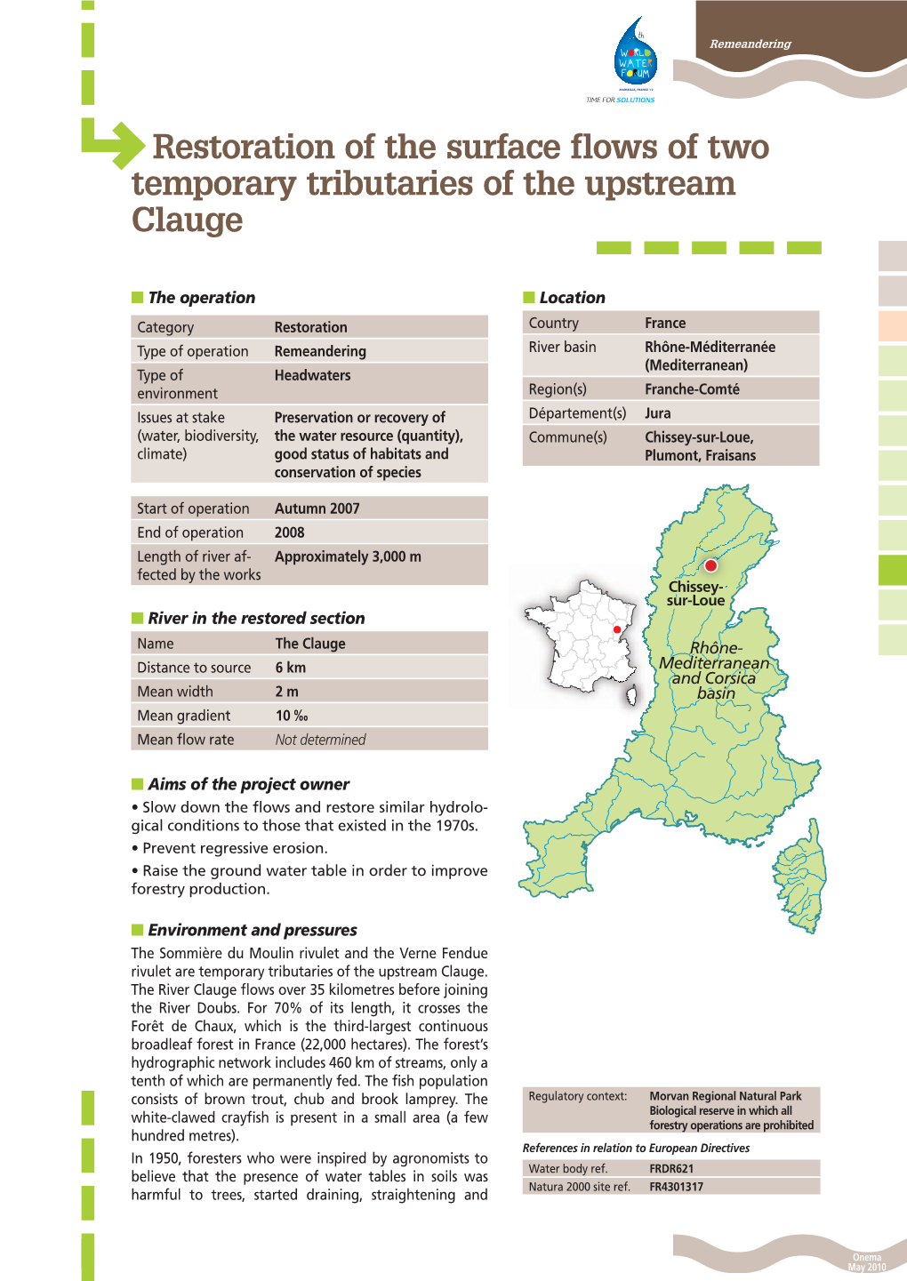 Restoration of the Surface Flows of Two Temporary Tributaries of The