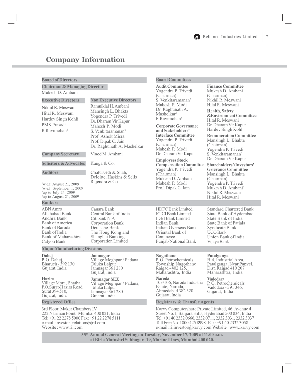 Company Information