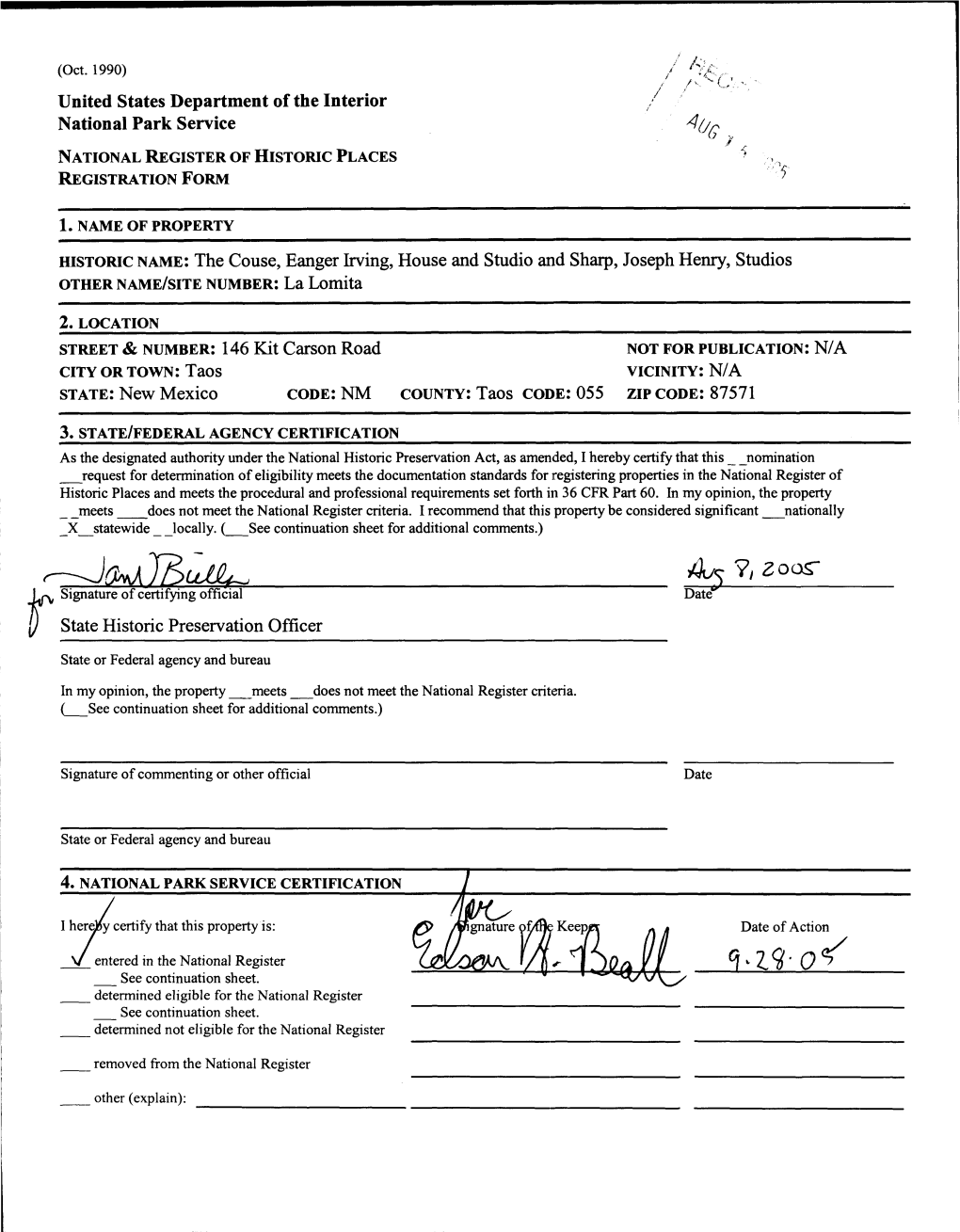 National Register of Historic Places Registration Form