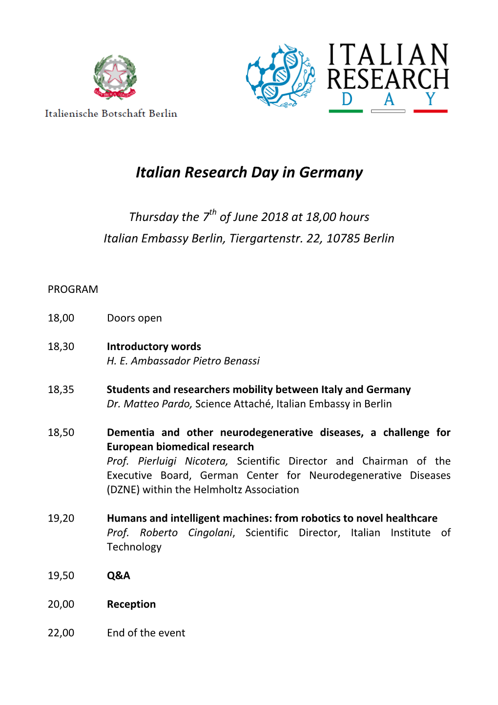 Italian Research Day in Germany