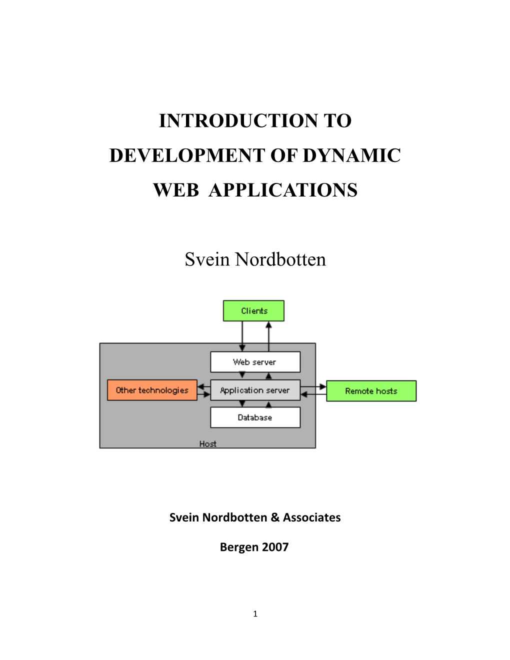 Introduction to Development of Dynamic Web Applications