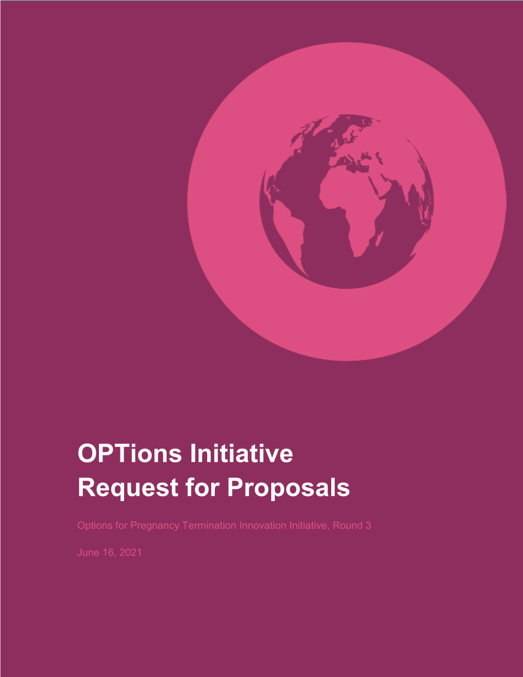Options Initiative Request for Proposals