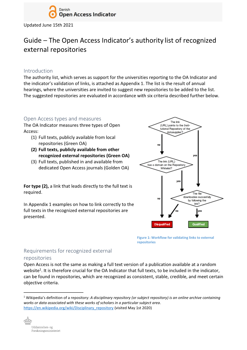 Guide – the Open Access Indicator's Authoritylist of Recognized External