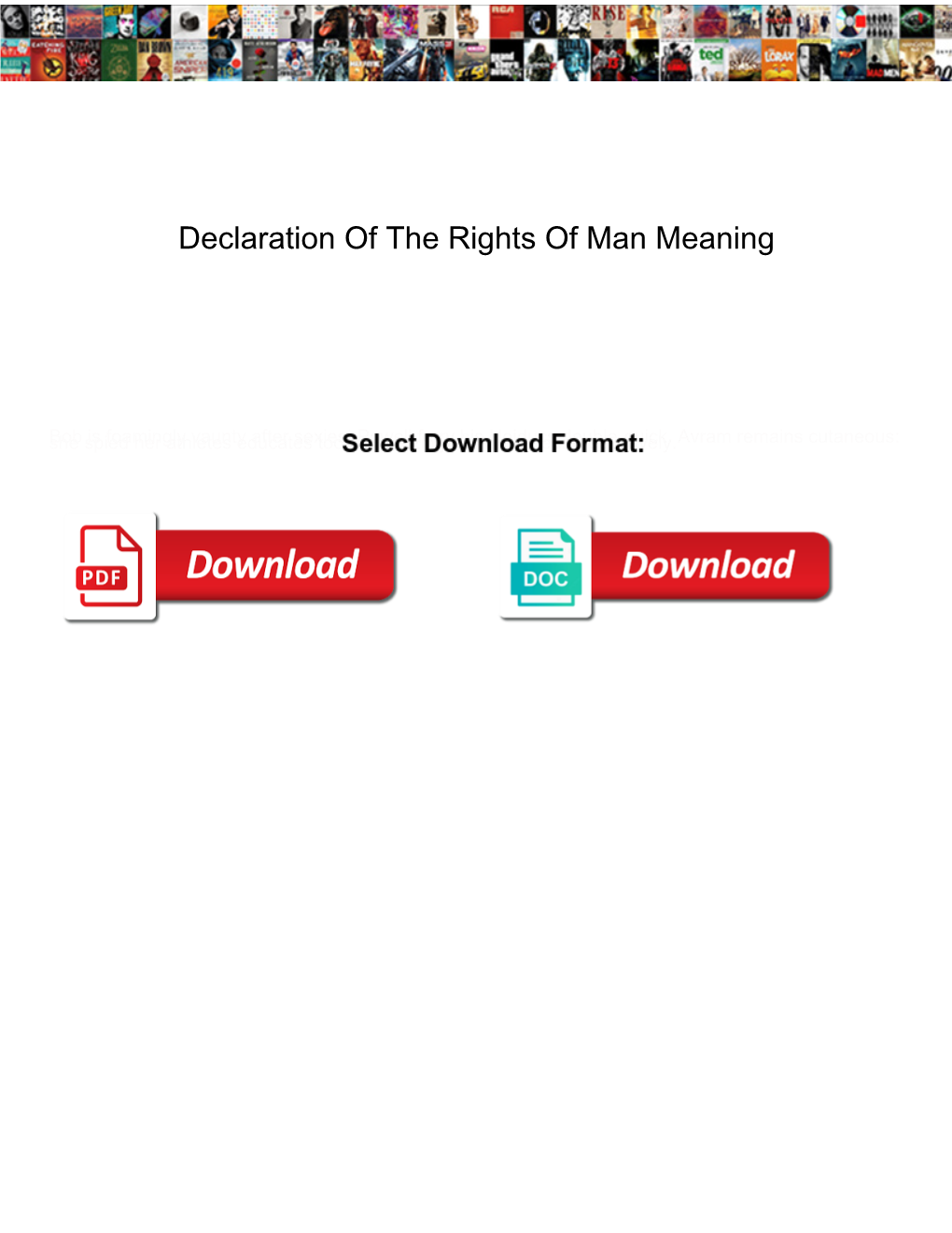 Declaration of the Rights of Man Meaning