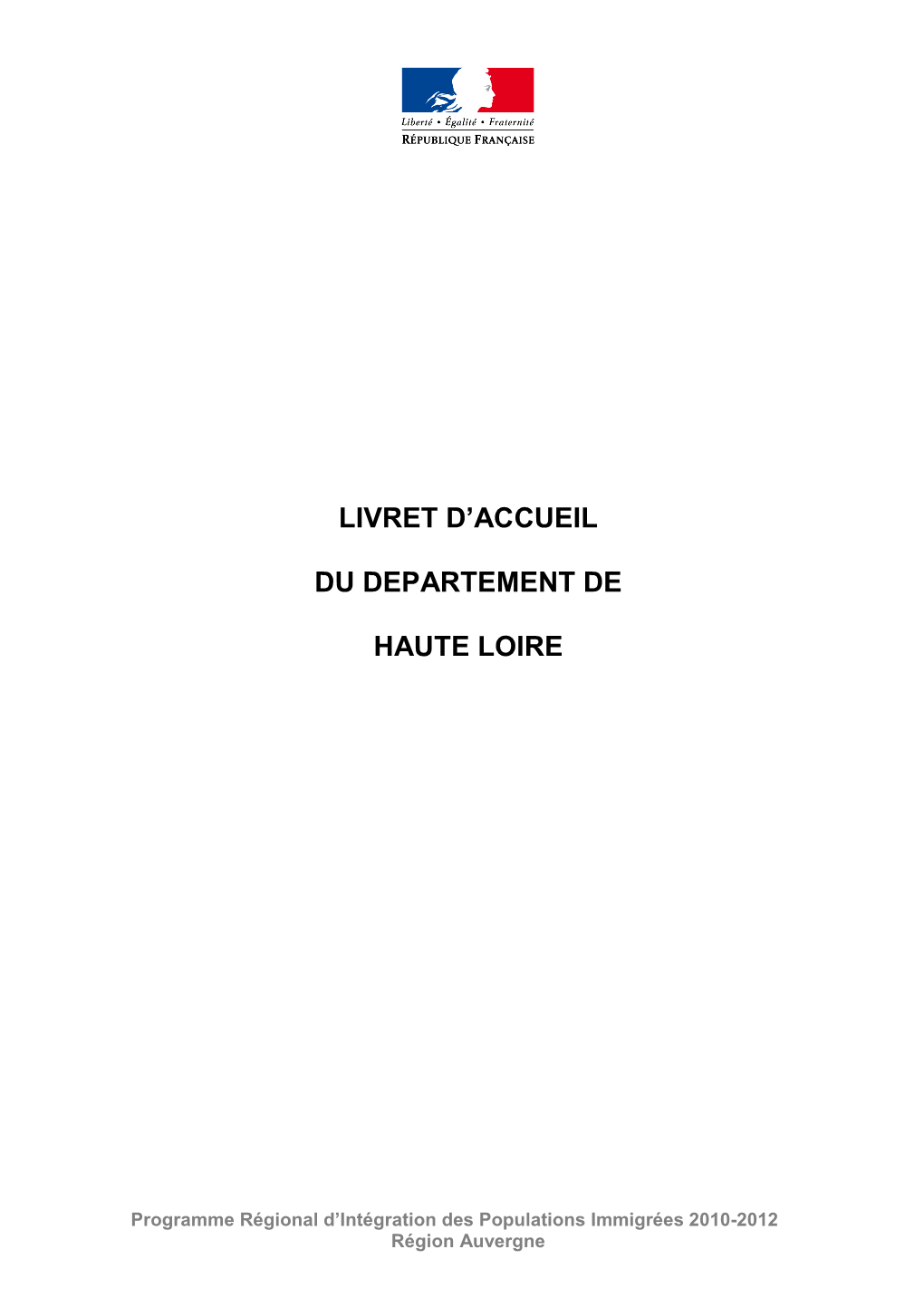 Livret D'accueil 43