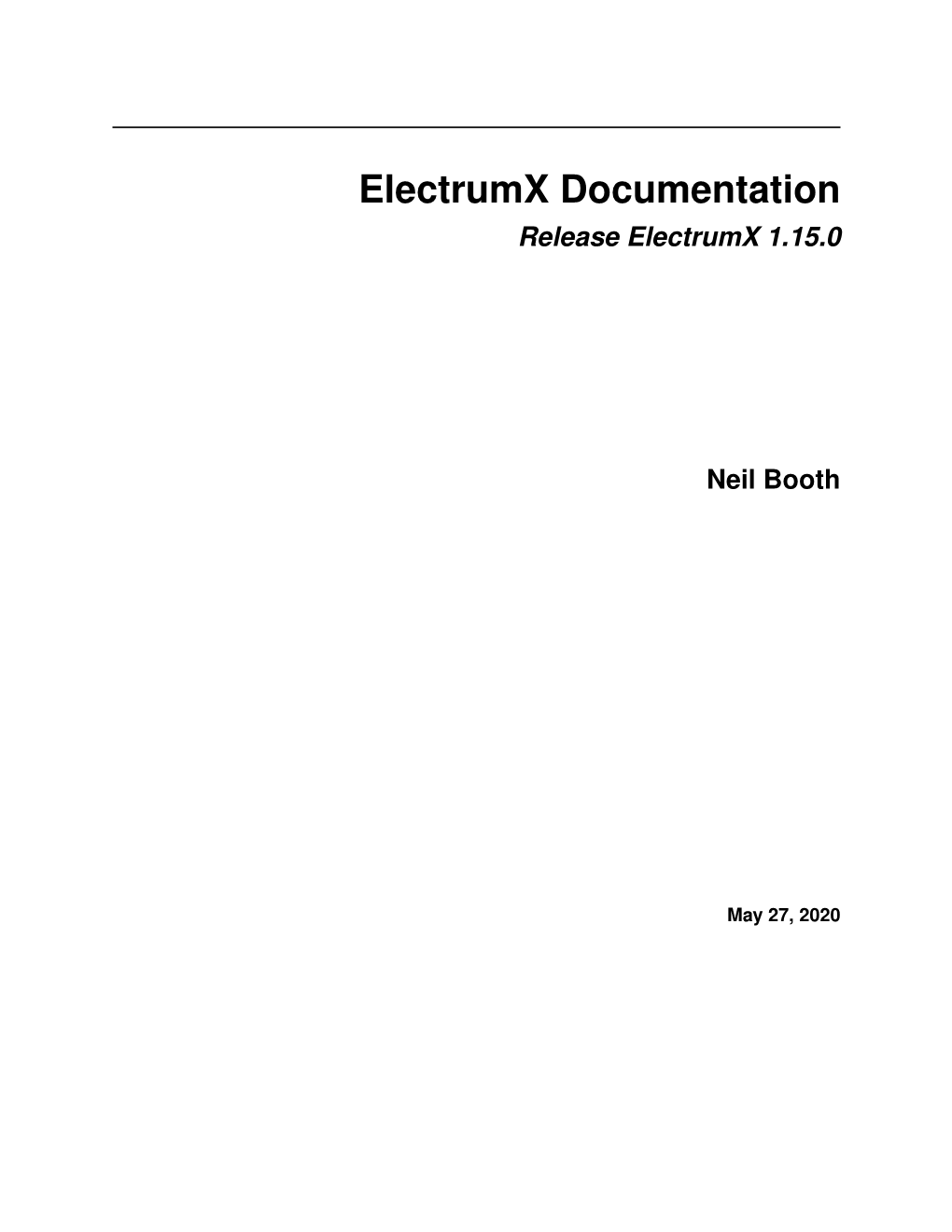 Electrumx Documentation Release Electrumx 1.15.0