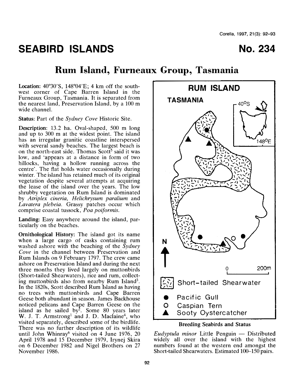 Brothers N.P. Et Al (1997). Seabird Islands: No. 234 Rum Island