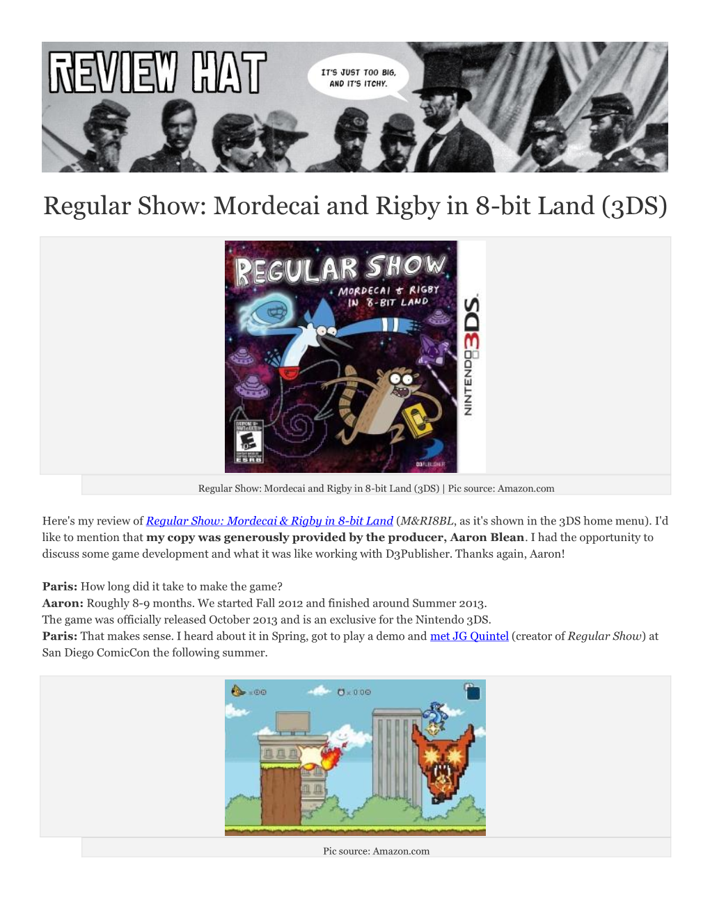 Regular Show: Mordecai and Rigby in 8-Bit Land (3DS)