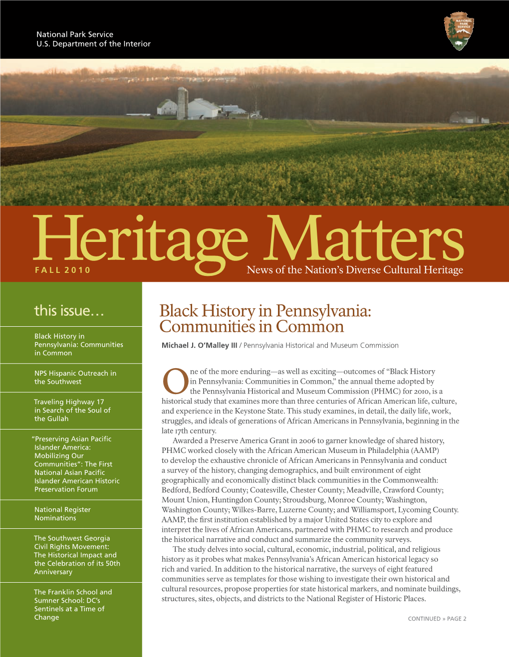 Black History in Pennsylvania: Communities in Common Black History in Pennsylvania: Communities Michael J