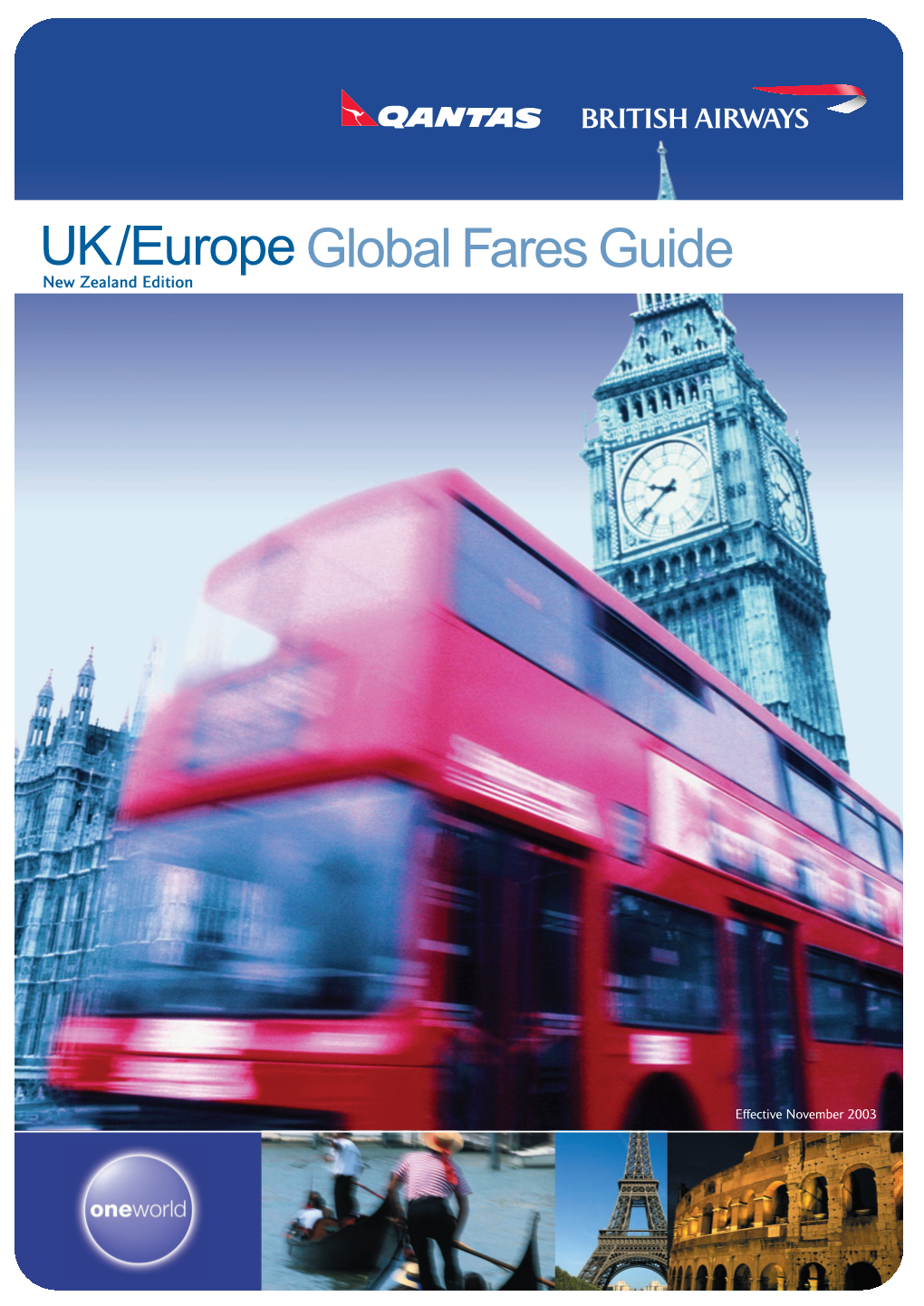 UK/Europe Global Fares Guide New Zealand Edition