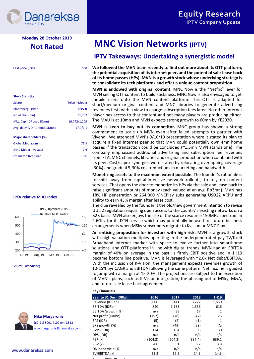 MNC Vision Networks (IPTV) IPTV Takeaways: Undertaking a Synergistic Model