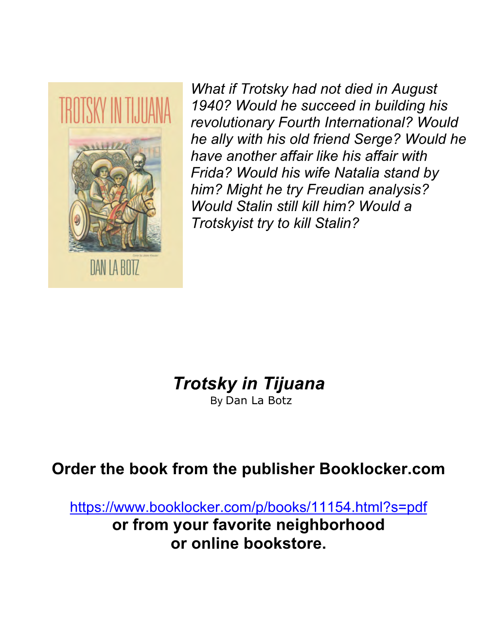 Trotsky in Tijuana by Dan La Botz