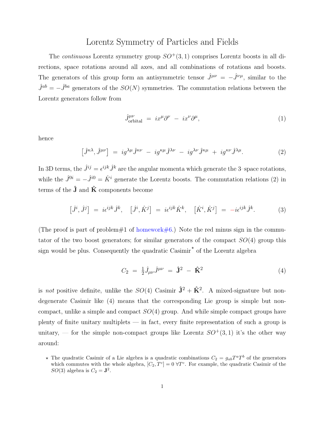 Lorentz Symmetry of Particles and Fields