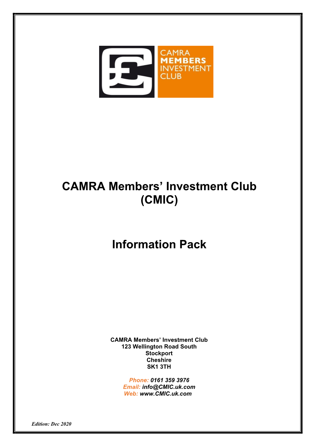 (CMIC) Information Pack