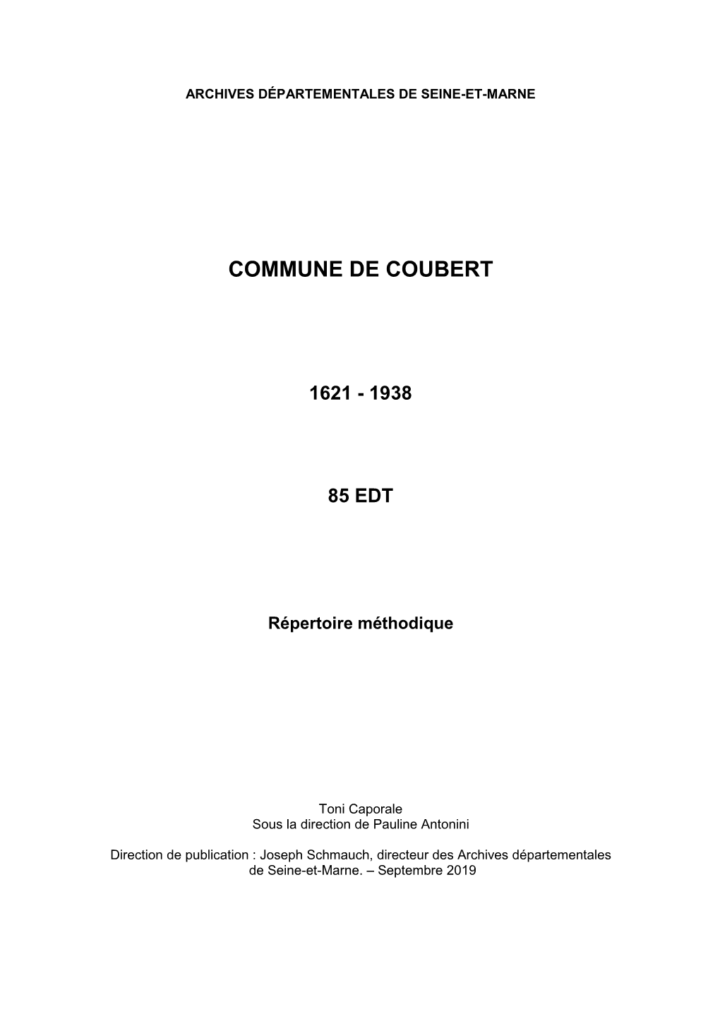 Commune De Coubert