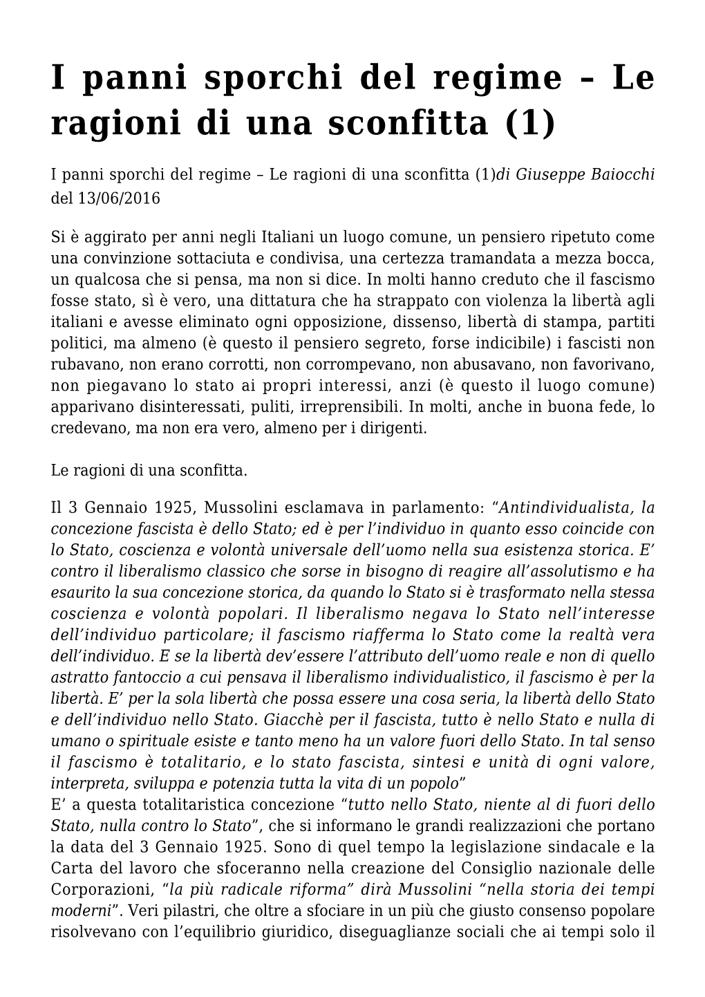 Il Mussolini Privato E Il Reato Pederasta. Le Ragioni Di Una Sconfitta (2)