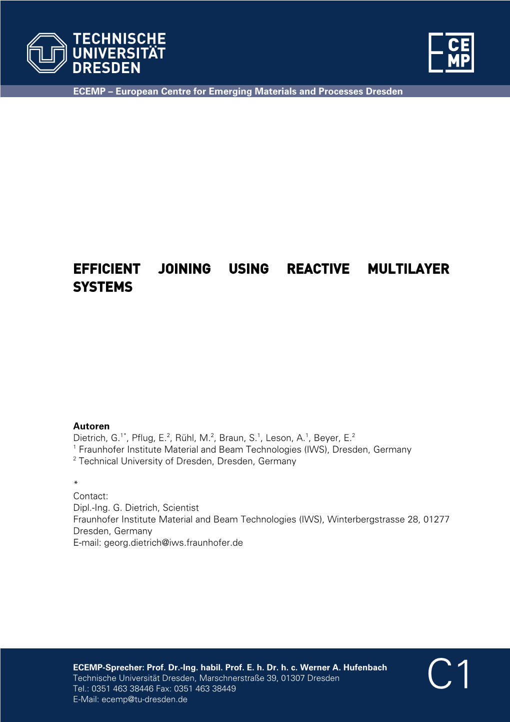 Efficient Joining Using Reactive Multilayer Systems