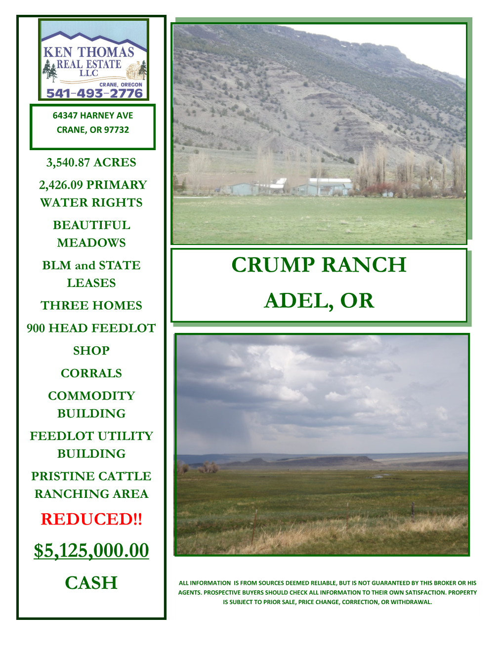 Crump Ranch Adel, Or