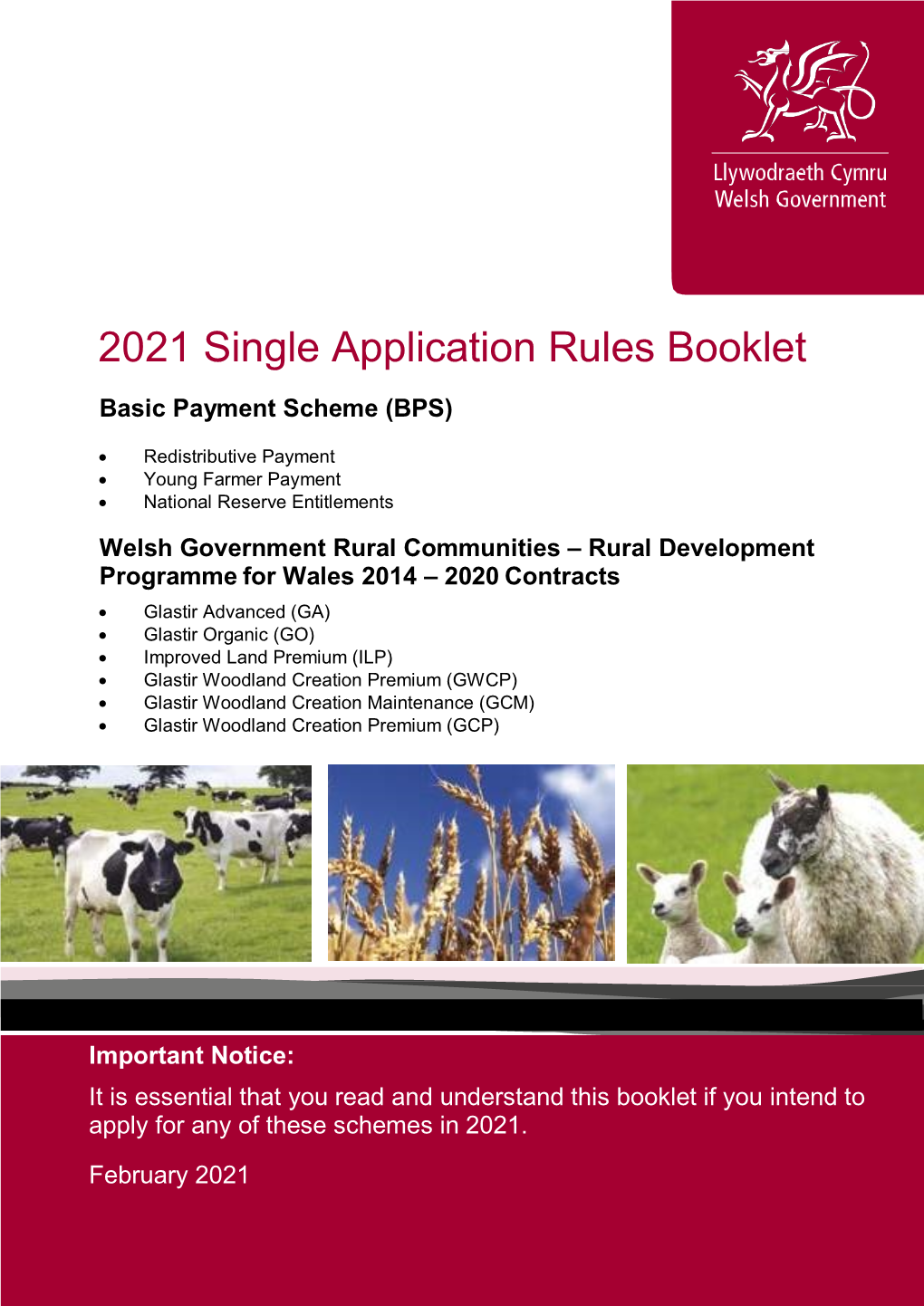 2021 Single Application Rules Booklet