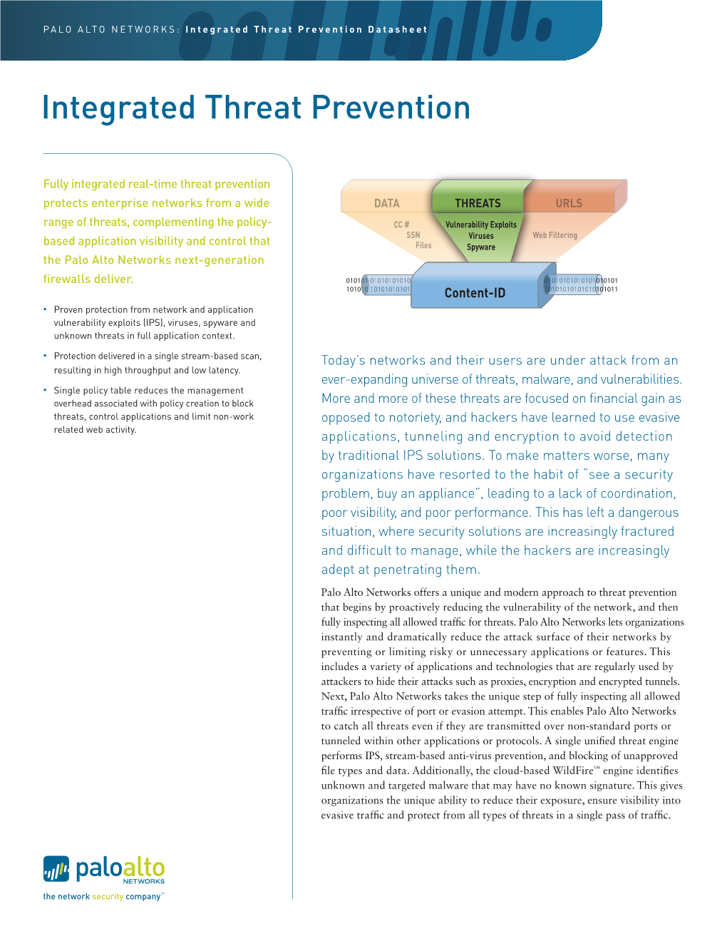 Integrated Threat Prevention Datasheet