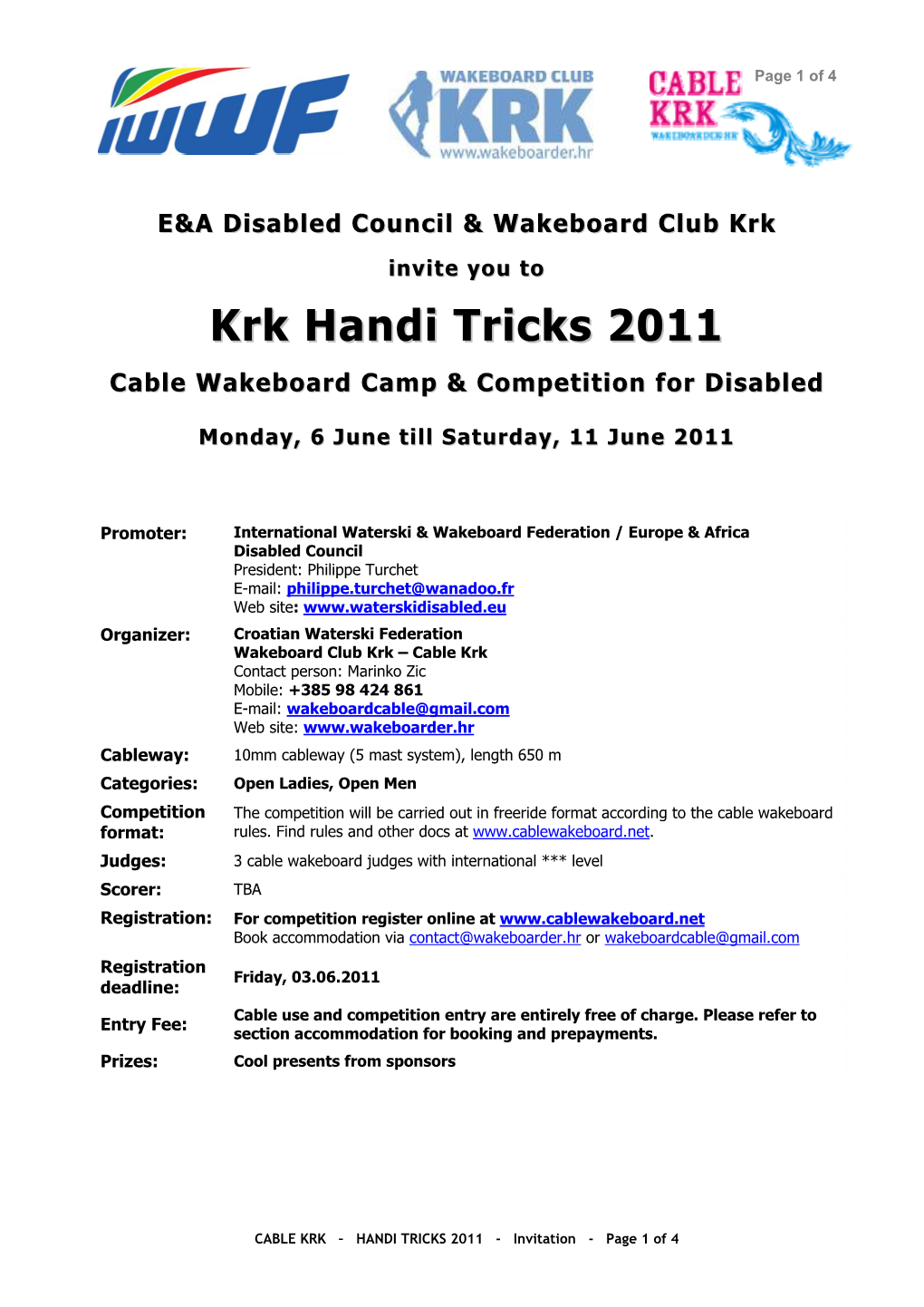 Krk Handi Tricks 2011 Invitation