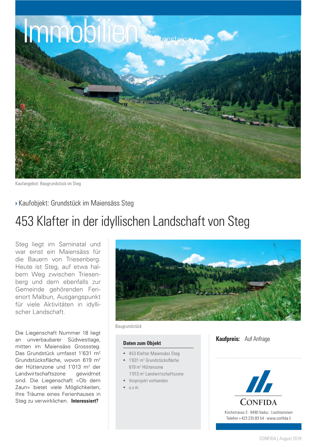 453 Klafter in Der Idyllischen Landschaft Von Steg