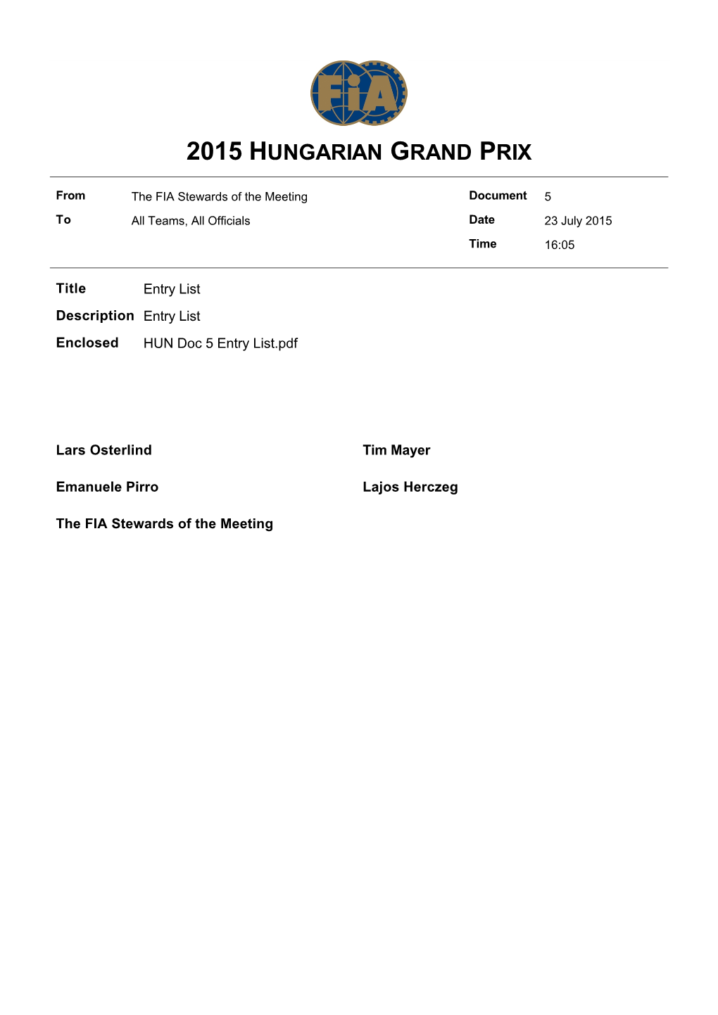 2015 Hungarian Grand Prix