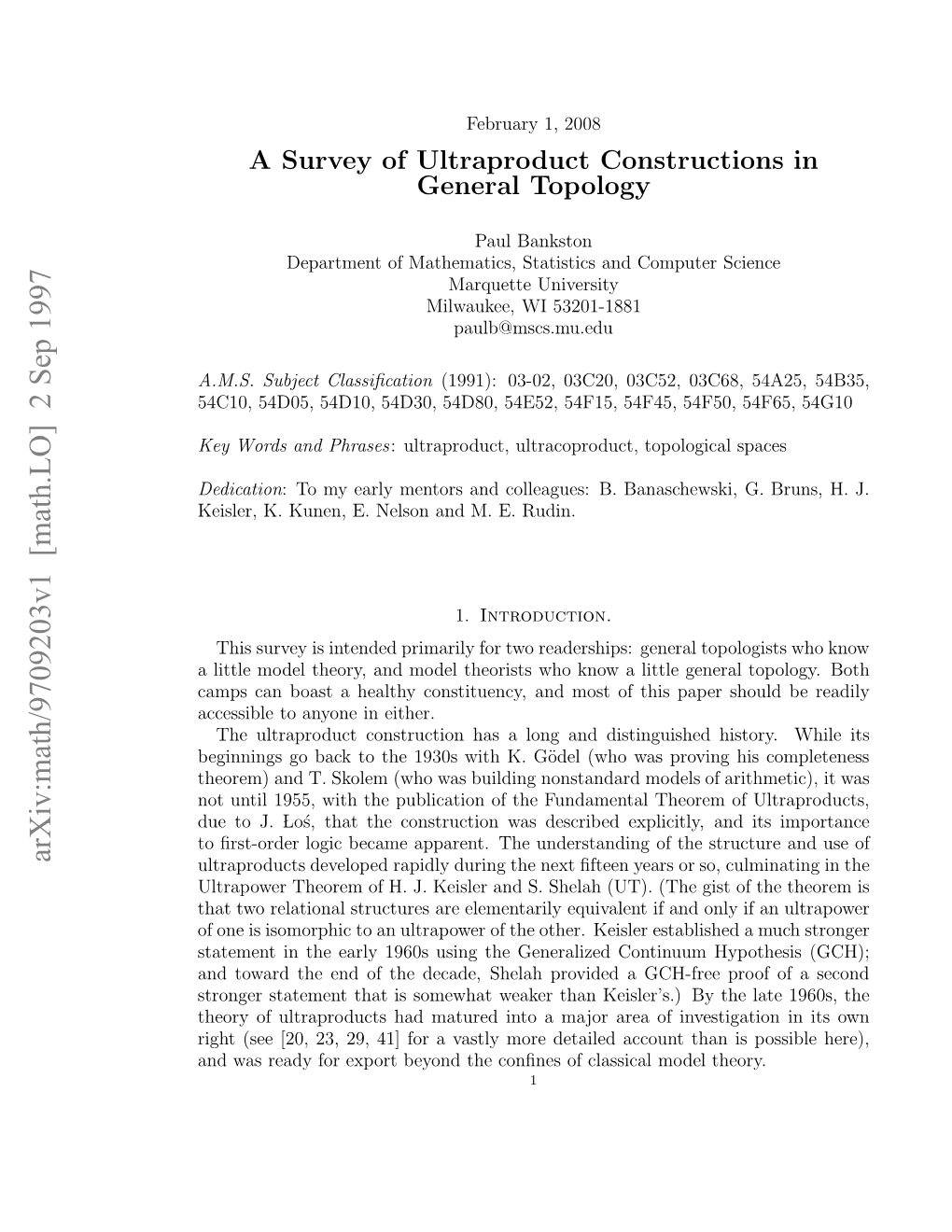 A Survey of Ultraproduct Constructions in General Topology