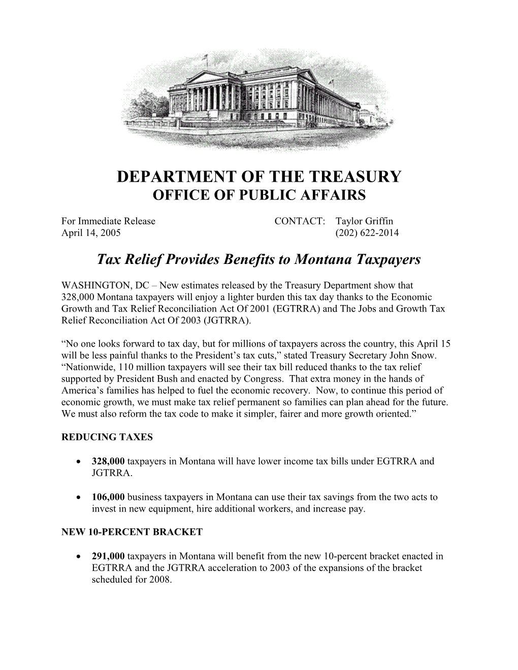 The Economic Growth and Tax Relief Reconciliation Act of 2001 & the Jobs and Growth Tax