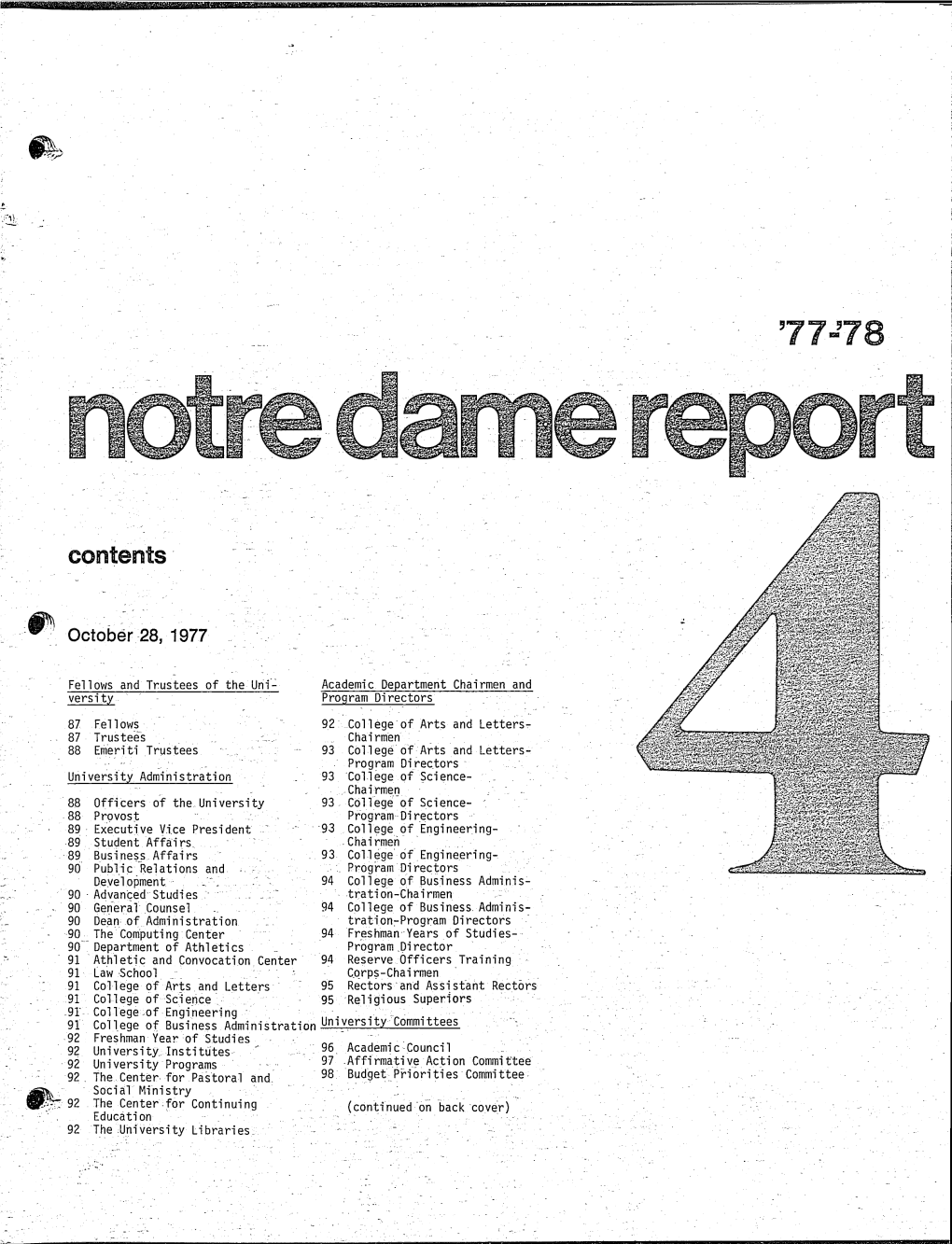 Notre Dame Report