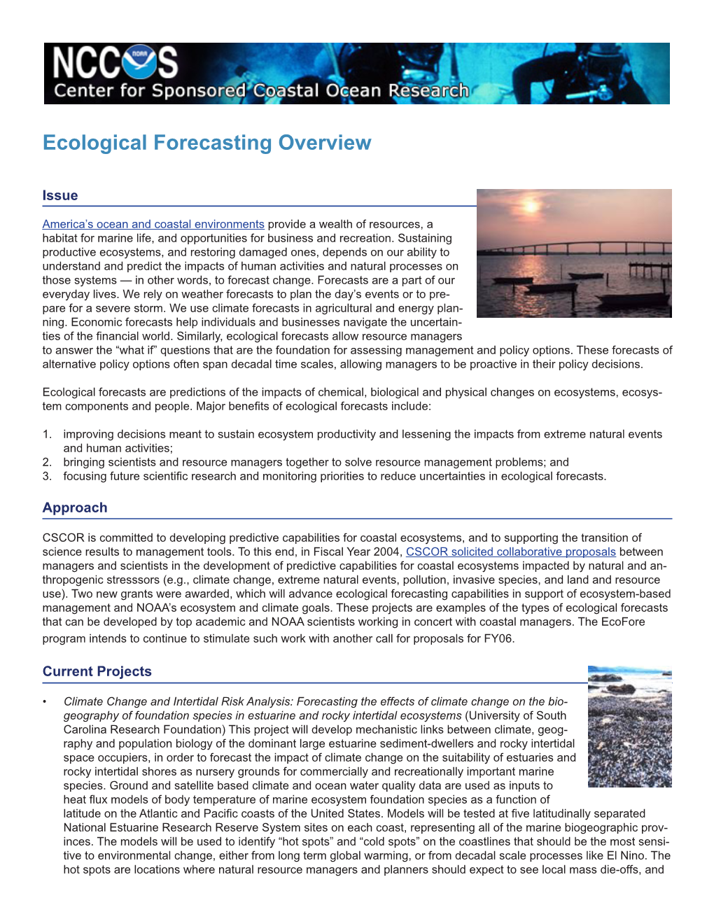 Ecological Forecasting Overview
