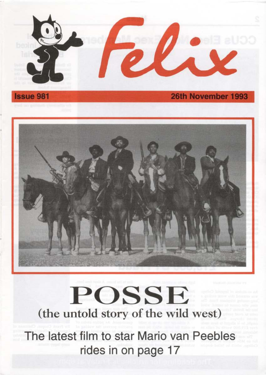 Felix Issue 0953, 1993